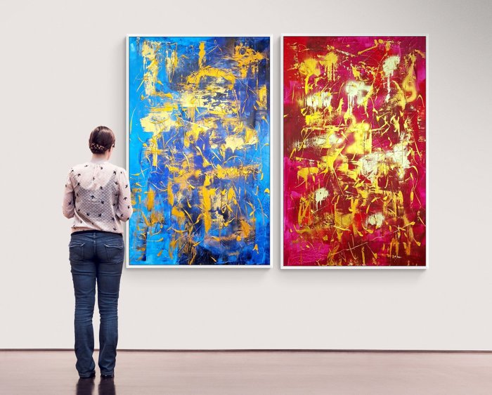 Irena Lenartowicz (Ika) - Composition with Gold (DIPTYCH) - XXL