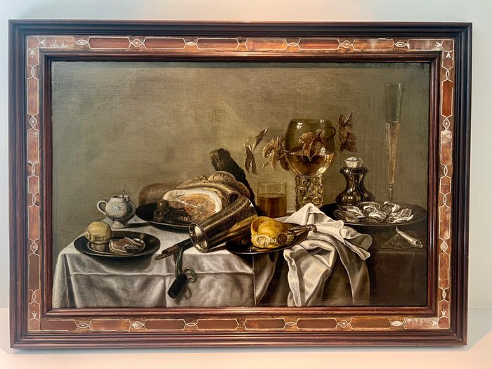 Pieter Van Berendrecht (1616-1672) - Opulent Still-life with oyster, wine and other delicacies