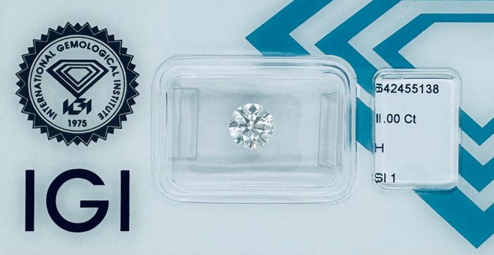 1 pcs Diamant  (Natur)  - 100 ct - Rund - H - SI1 - International Gemological Institute (IGI)