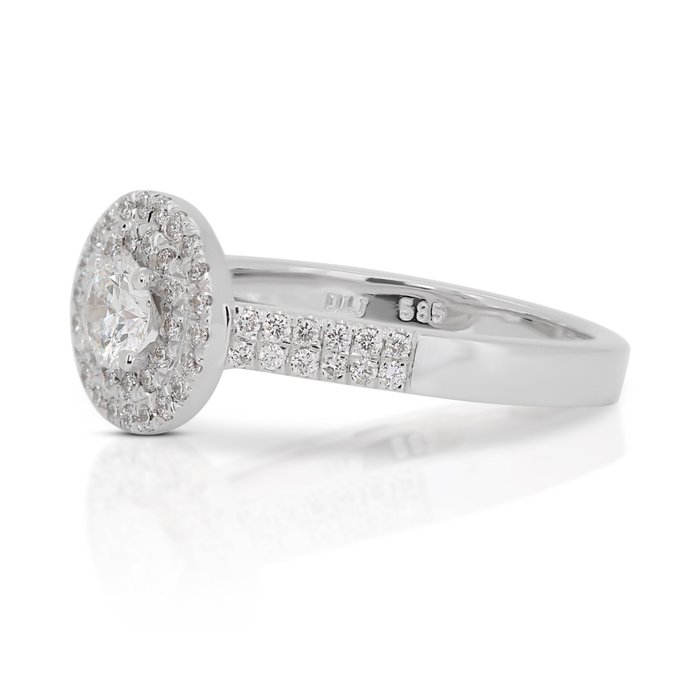 Ring - 14 karat Hvidguld -  0.85ct. tw. Diamant - Diamant