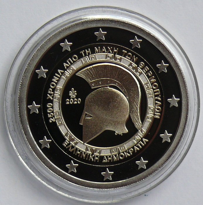 Grækenland. 2 Euro 2020 "Battle of Thermopylae" Proof  (Ingen mindstepris)