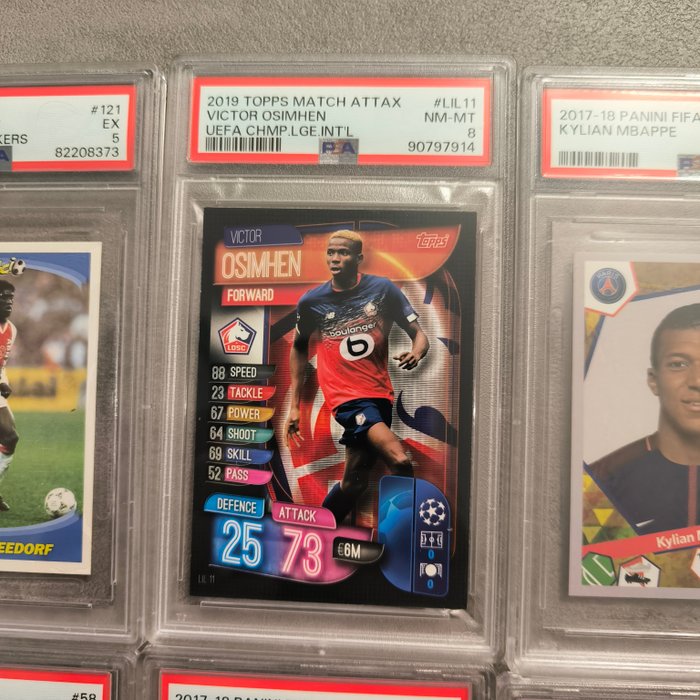 1948 to 2019 Panini, Topps, Navarrete - Ronaldo, Ronaldinho, Mbappé  others - PSA - 10 Graded card