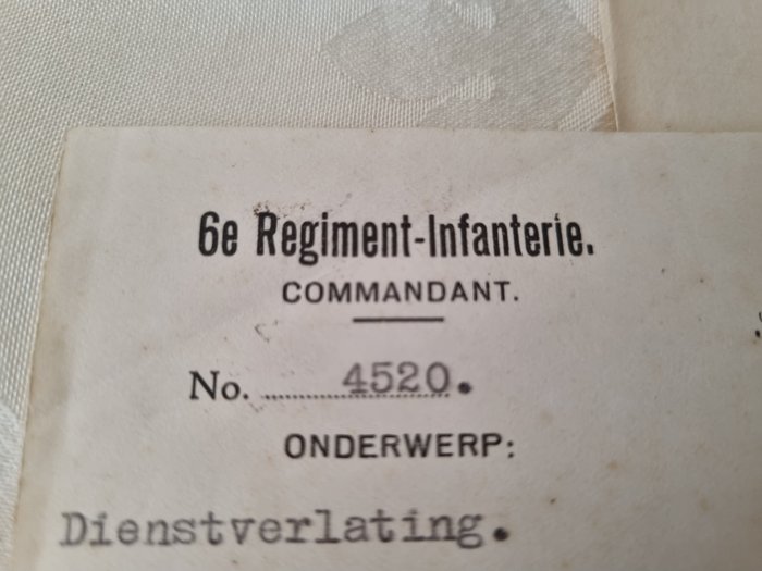 Holland - Sæt af et hollandsk soldat 6. infanteriregiment. - Militærudstyr - 1923