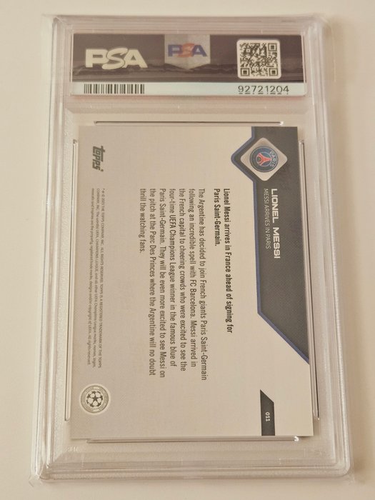 2021/22 Topps Now UCL Lionel Messi #11 PSA 10 - 1 Graded card