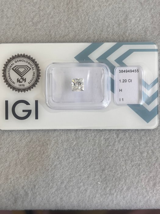 1 pcs Diamant  (Natur)  - 1.20 ct - H - I1 - International Gemological Institute (IGI)