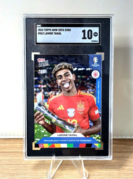 2024 Topps Now UEFA Euro Lamine Yamal, Best Young Player #62 SGC 10 Graded card