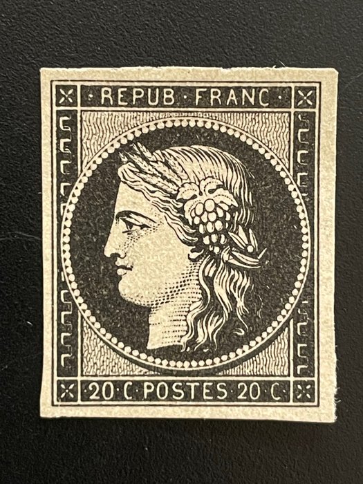 Frankrig  - 1849/1850 Cérès 3, 3f signeret Roumet og J-F Brun og 4.