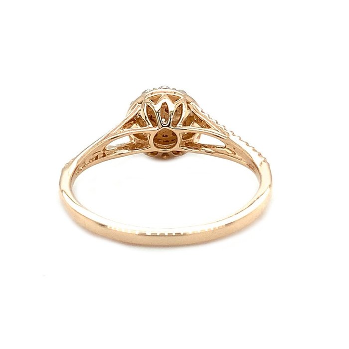 Ingen mindstepris - Ring - 14 karat Rosaguld -  0.19ct. tw. Diamant (Natur)