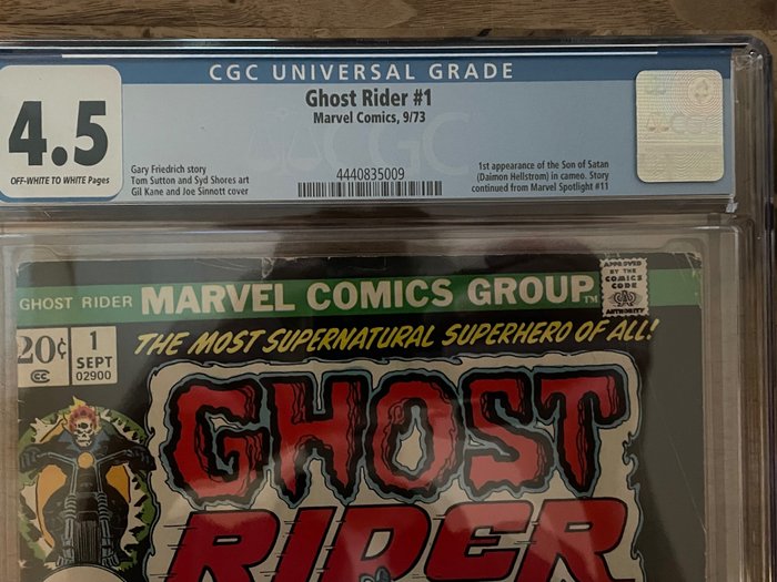 Ghost Rider #1 - 1st appearance of the Son of Satan - 1 Graded comic - CGC 45