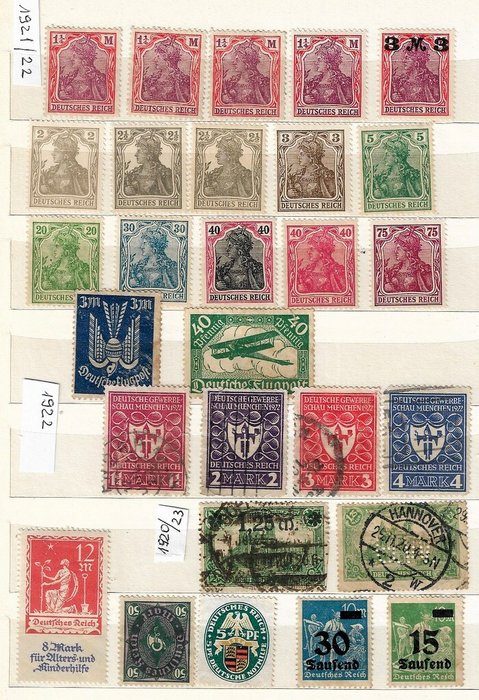 Det tyske imperium, Württemberg, Preussen, Bayern, Schweiz, Portugal og kolonier, Nyassa, Egypten, 1850/1979 - 2 albums med verdensstempler, gamle og moderne - brugte, nye, med og uden hængsel.