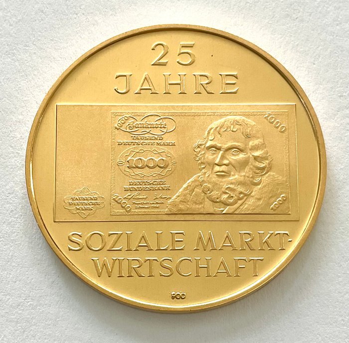 Deutschland 1973: 25 Jahre Deutsche Mark - 17,50 Gramm Gold .900