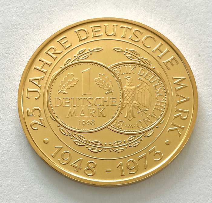 Deutschland 1973: 25 Jahre Deutsche Mark - 17,50 Gramm Gold .900