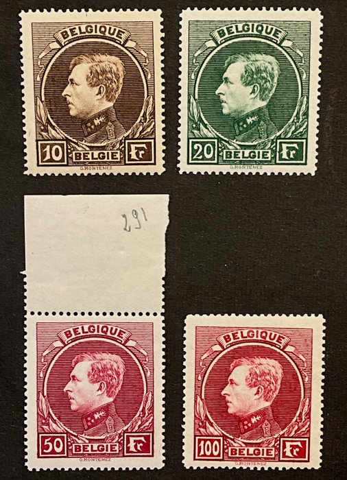 Belgien 1929 - Great Montenez - Komplet serie - MAIL FRESH - COB 289-292 - OBP 800 EUR