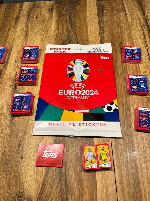 Panini - World Cup 2014 + Euro 2024 SWISS edition - Sealed box + Empty album + complete loose sticker set