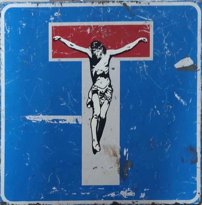 Boriani2.0 (1971) - Jesus, 60cm street traffic sign