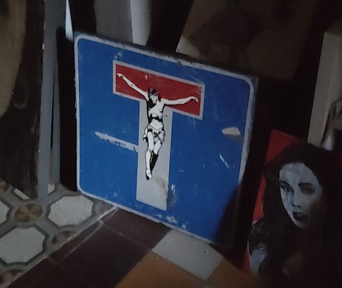 Boriani2.0 (1971) - Jesus, 60cm street traffic sign