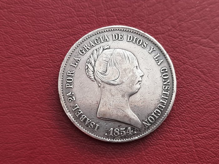 Spanien Isabel II (1833-1868) 20 Reales 1854 Madrid