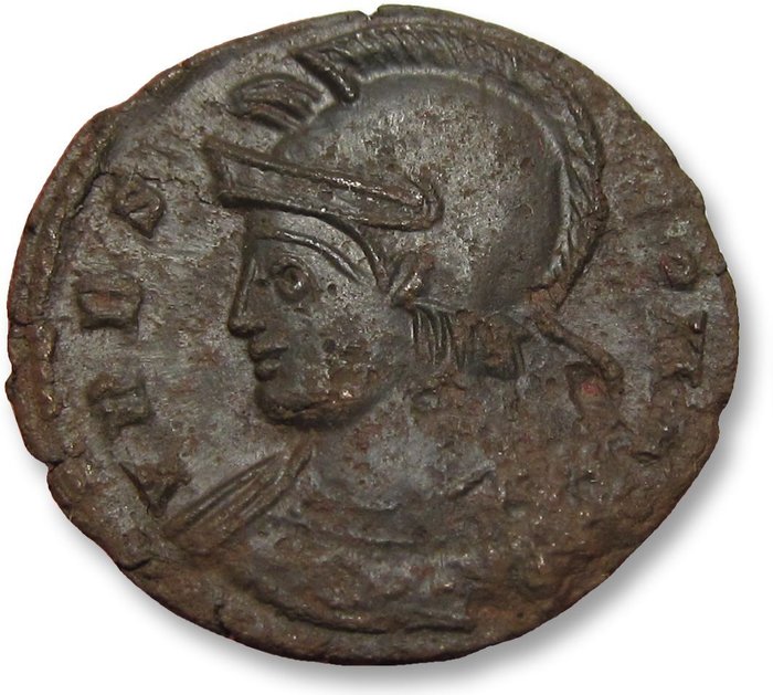 Romarriket. Constantine I (AD 306-337). Follis City Commemorative, Treveri (Trier) mint, 2nd officina (TRS+wreath) circa 330-334 A.D.