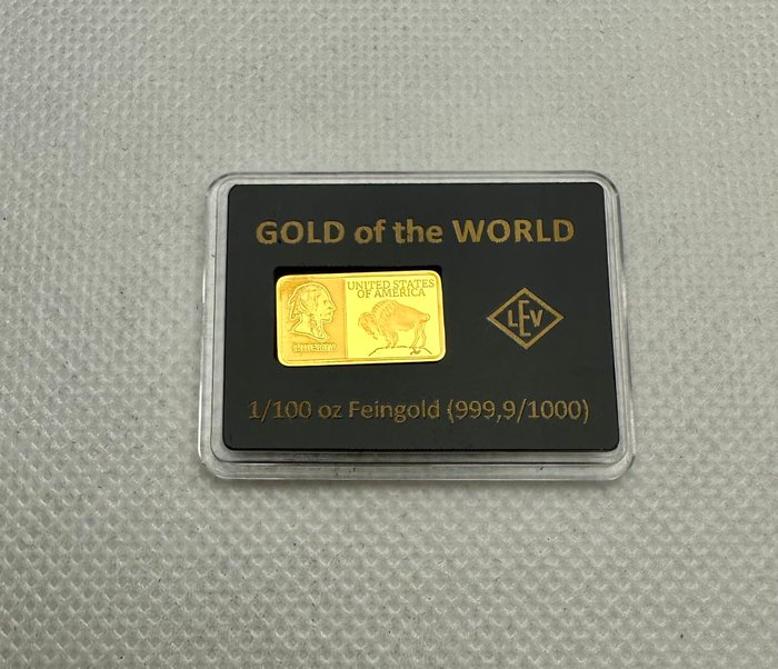 Förenta staterna. Gold Bar ND Buffalo, 1/100 Oz (.999)  (Ingen mindstepris)