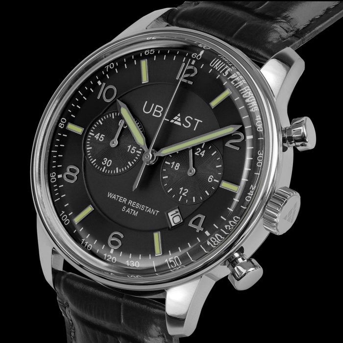 Ublast - Elegant Chronograph - REF.UBELCH40BK - Mænd - Ny