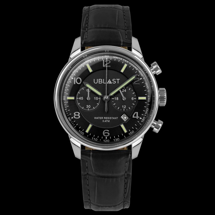 Ublast - Elegant Chronograph - REF.UBELCH40BK - Mænd - Ny