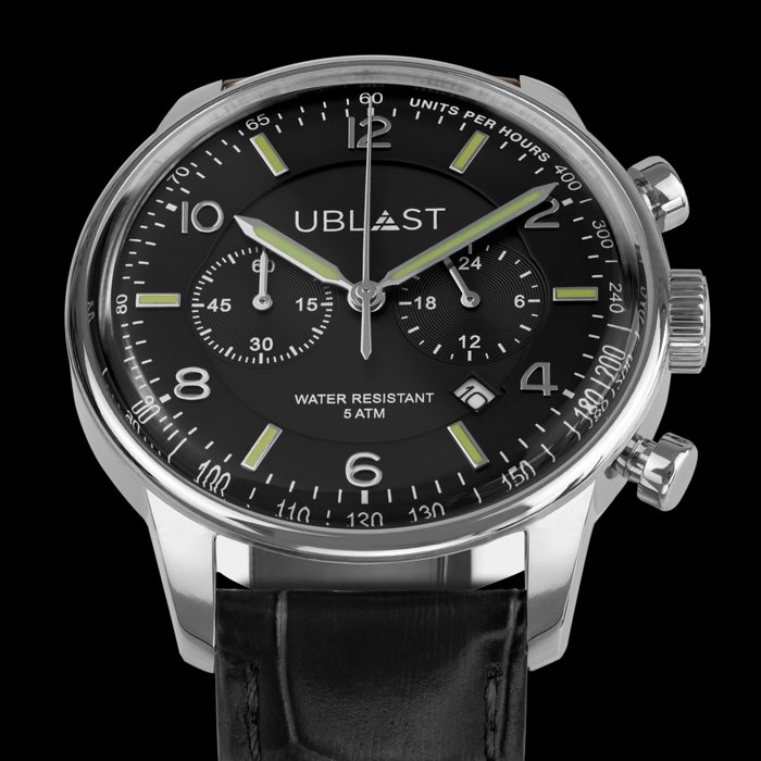 Ublast - Elegant Chronograph - REF.UBELCH40BK - Mænd - Ny