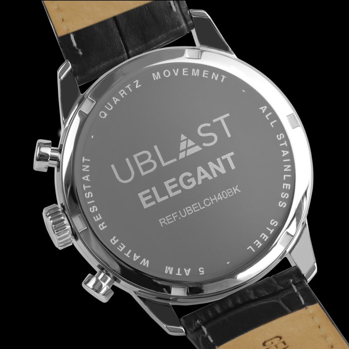 Ublast - Elegant Chronograph - REF.UBELCH40BK - Mænd - Ny