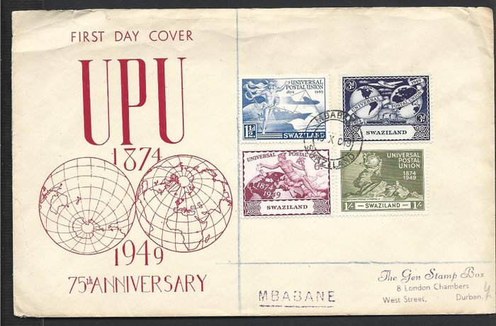 Poststempel - 1949 UPU COLLETİONS FDC - Det Britiske Statssamfund- 1949