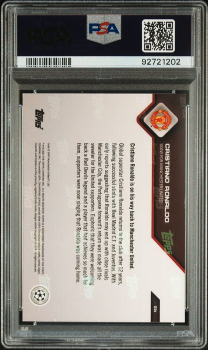 2021/22 - Topps - Now Uefa Champions League - Cristiano Ronaldo - #014 - 1 Graded card - PSA 10