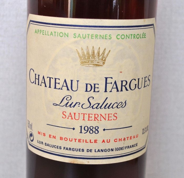 1988 Château de Fargues - Sauternes - 1 Flaske (075L)