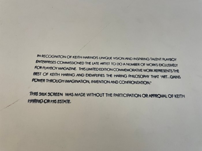 Keith Haring - Special Editions Ltd. - Silkscreen poster by Keith Haring for Playboy Excellence Saves - 1990‹erne