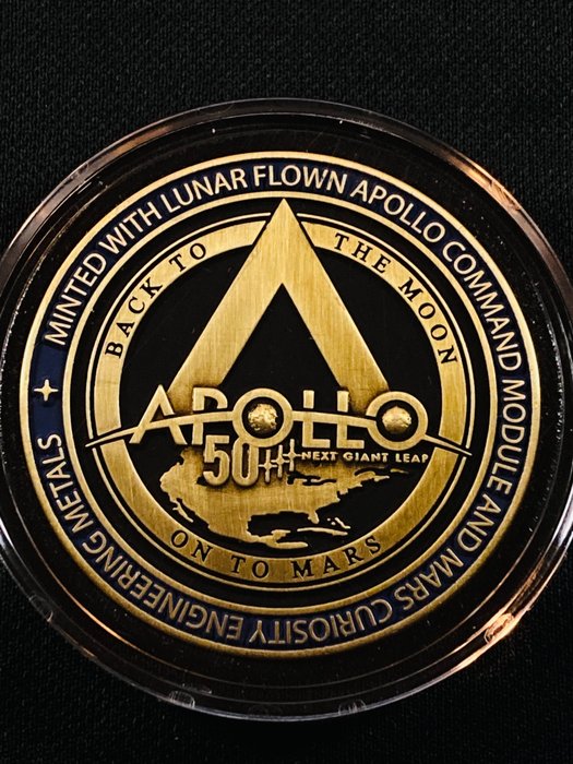 Förenta staterna - Apollo 11 - 50 Anniversary Medallion - Blended with Flown Metal that went to the Moon - Erindringsmønter