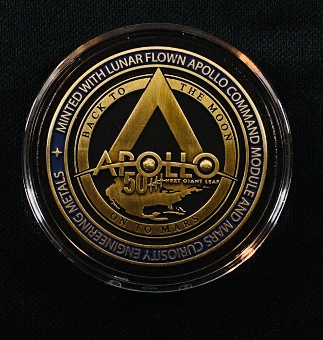 Förenta staterna - Apollo 11 - 50 Anniversary Medallion - Blended with Flown Metal that went to the Moon - Erindringsmønter