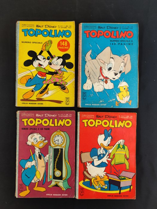 Topolino Libretto - Fascia 400 - 15 Comic - 1963/1965