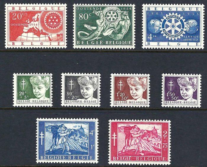 Belgien 1954 - Fuldstændig volumen - OBP/COB 938/60