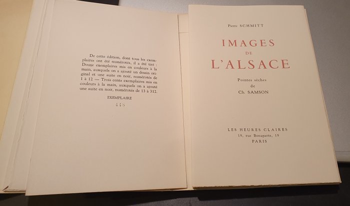 Pierre Schmitt - Images de l'Alsace. Pointes Sèches de Ch. Samson - 1948