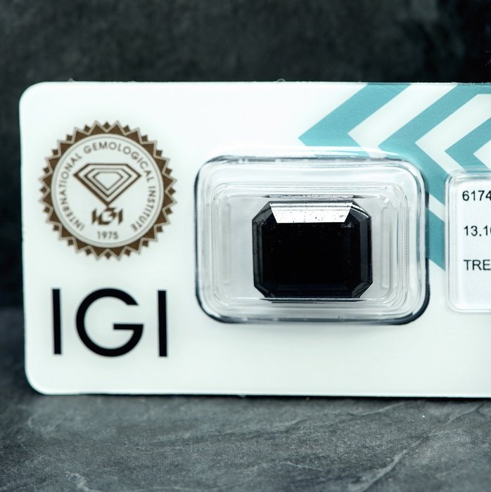 1 pcs Diamant  (Farvebehandlet)  - 13.16 ct - Ikke specificeret i laboratorierapporten - International Gemological Institute (IGI)