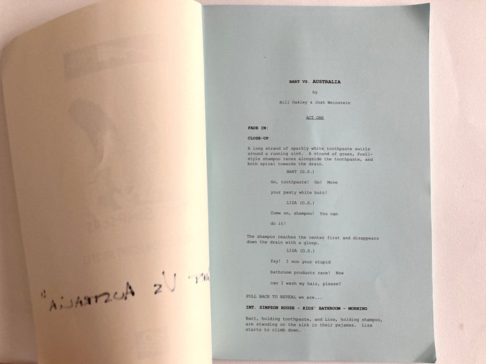 The Simpsons : Production Script Print - The Simpsons - EP16/SAISON6 (1994)