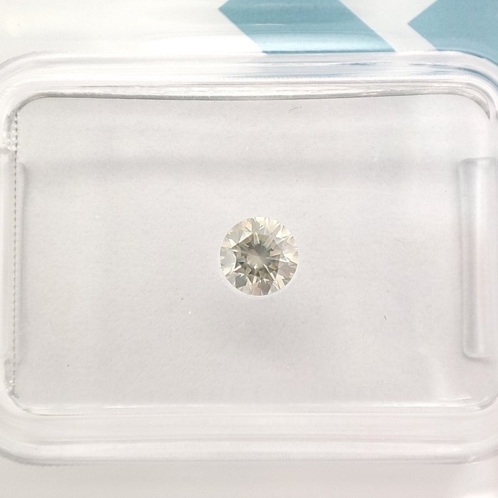 Ingen mindstepris - 1 pcs Diamant  (Natur)  - 0.25 ct - Rund - N (tonet) - I1 - International Gemological Institute (IGI)