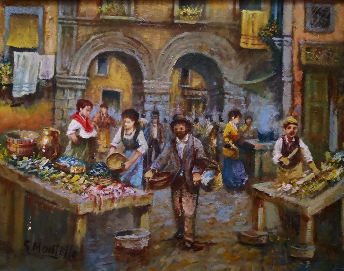 Salvatore Montella (1949) - Mercatino di Napoli