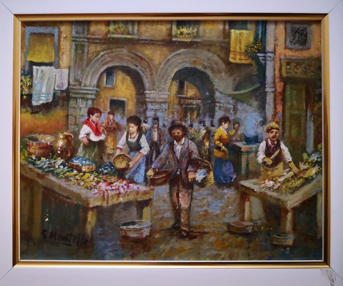 Salvatore Montella (1949) - Mercatino di Napoli