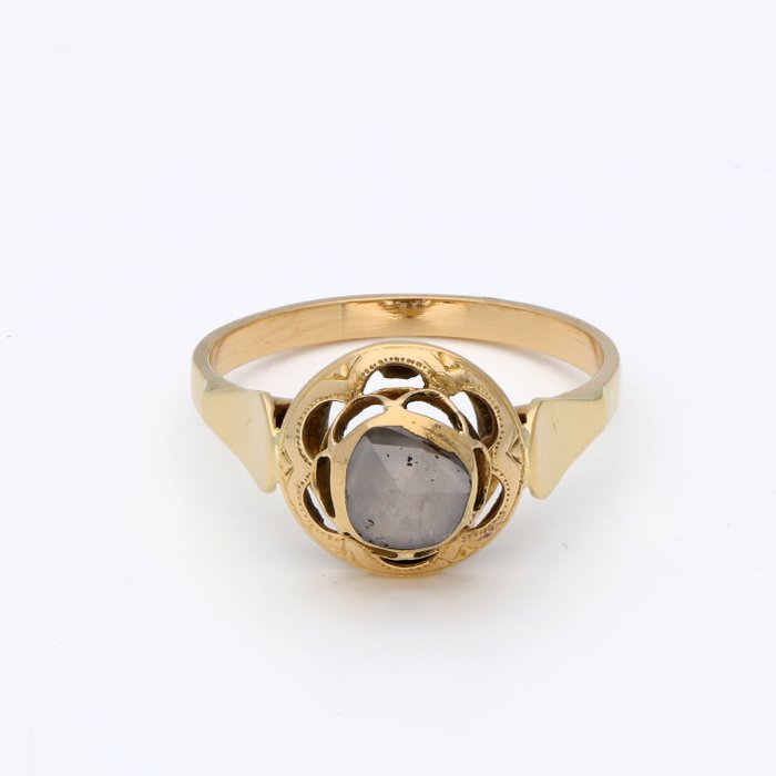 Ring - 18 kraat Gulguld Diamant (Natur)