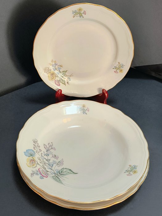 Richard Ginori - Laveno Mombello - Bordservice (20) - Ariston - Knogleporcelæn - Antik bruser i 24 karat guld