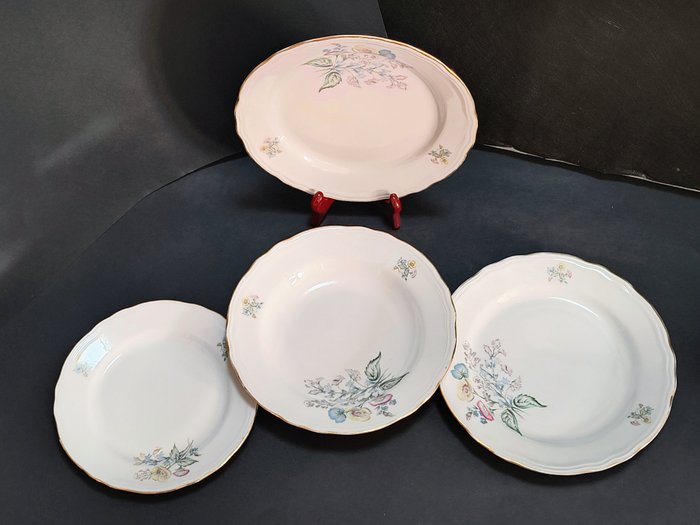 Richard Ginori - Laveno Mombello - Bordservice (20) - Ariston - Knogleporcelæn - Antik bruser i 24 karat guld