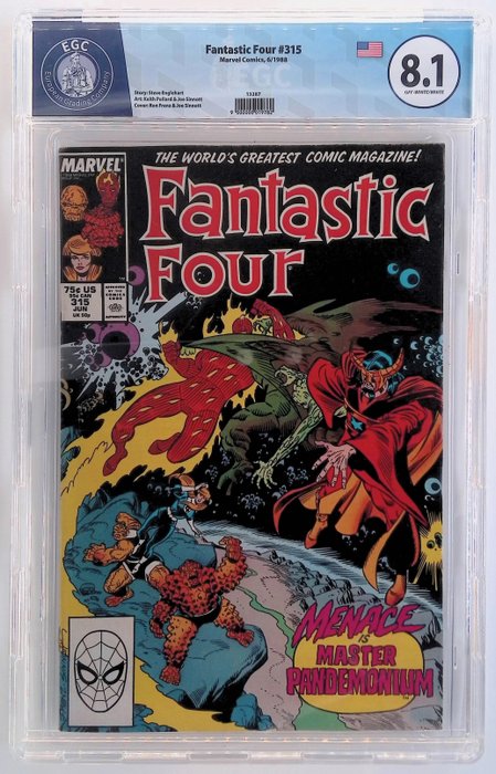 Fantastic Four #315, 316 - EGC 8.1 + 7.3 - 2 Graded comic - 1988