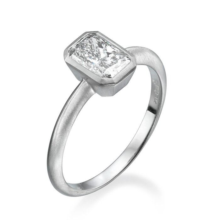 18 kraat Hvidguld - Ring - 1.02 ct Diamant