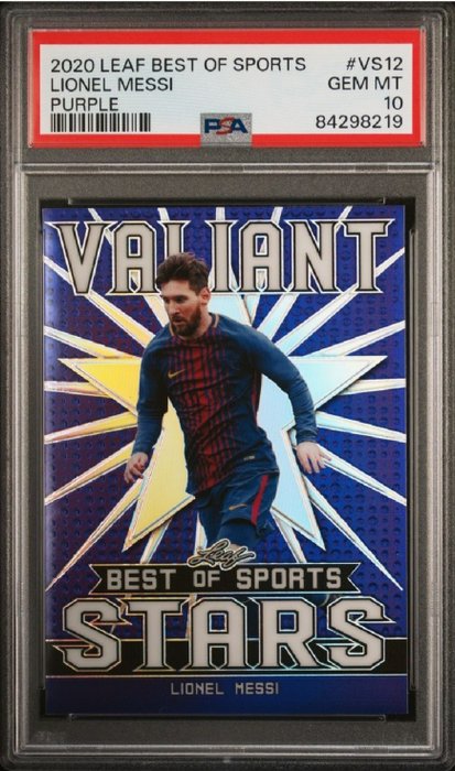 2020 Leaf Best of Sports Lionel Messi #VS-12 Variant Stars /20 PSA 10 Graded card