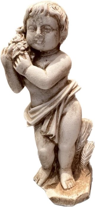 Skulptur, Putto - 25.5 cm - Marmor