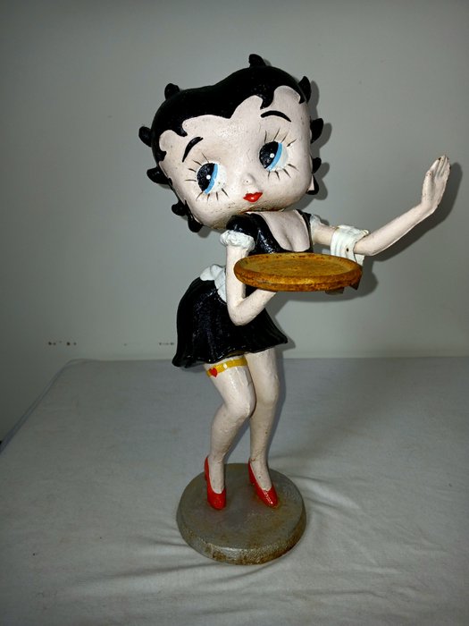 Skulptur, Prachtig sculptuur Betty Boop - 31 cm - støbejern