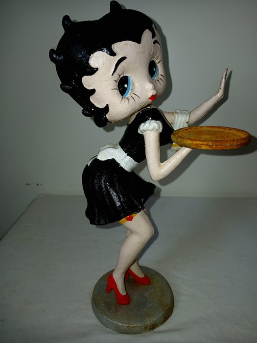 Skulptur, Prachtig sculptuur Betty Boop - 31 cm - støbejern